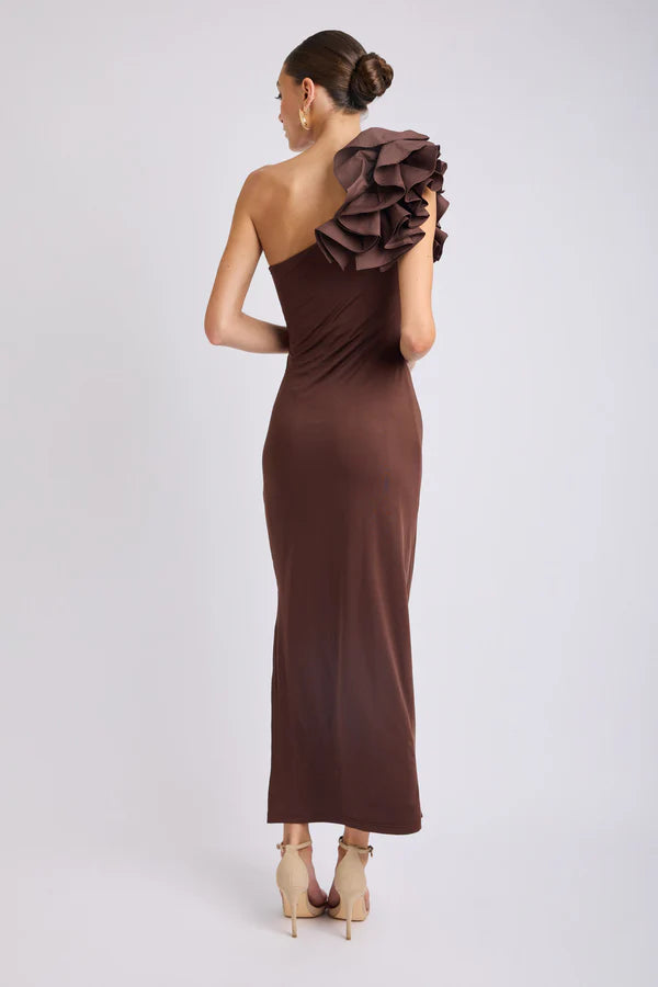 Lorena One Shoulder Ruffle Dress