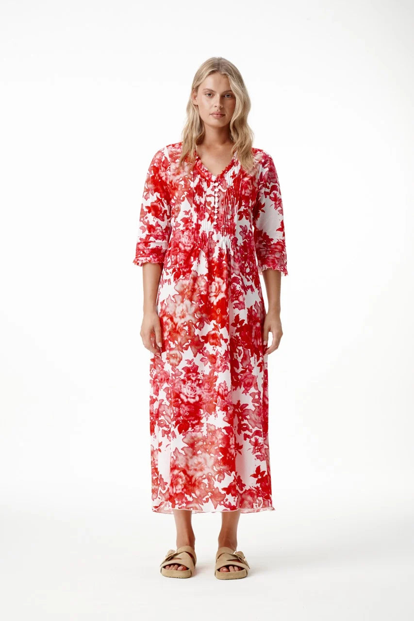 Long Poppy Rose Blanc-Cotton White