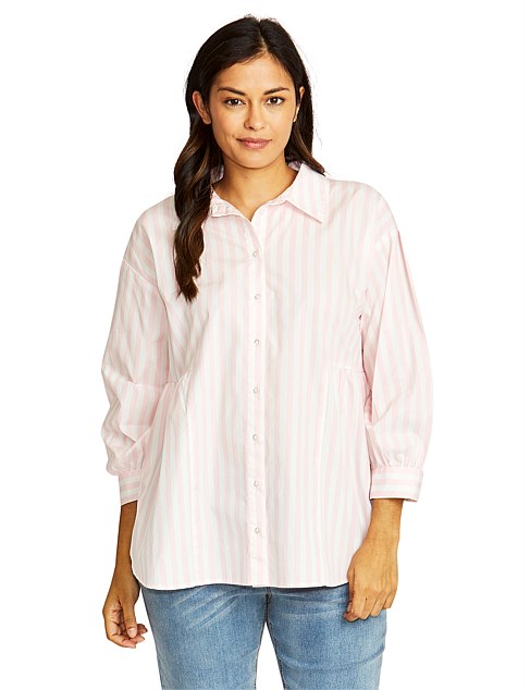 Elli Stripe Shirt Pink / White
