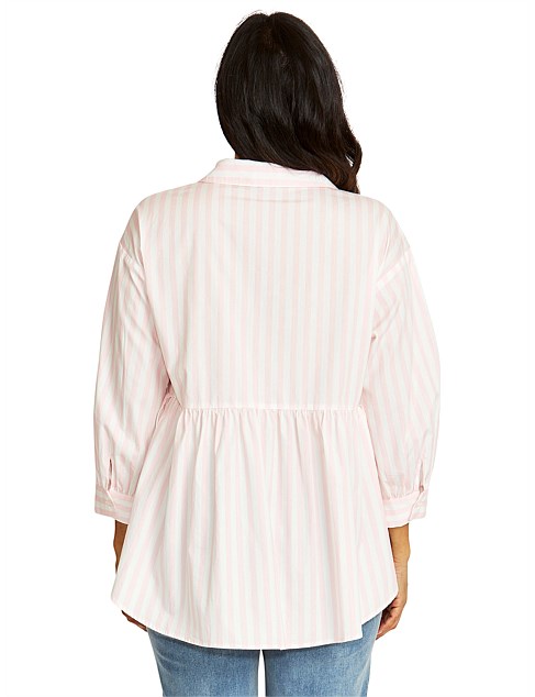 Elli Stripe Shirt Pink / White