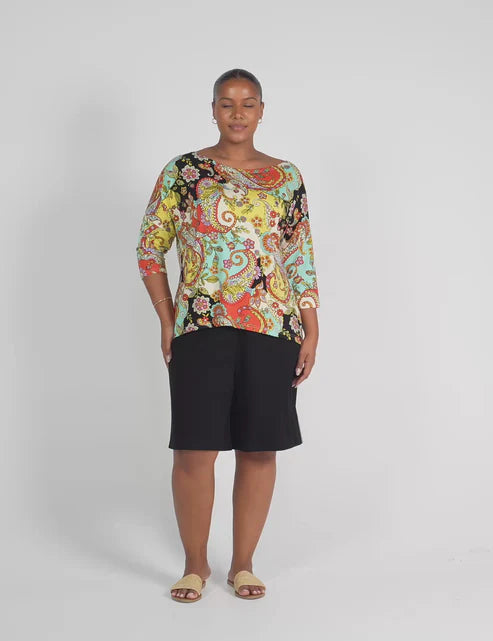 Camila 3/4 Sleeve Bamboo Top - Noosa Pucci