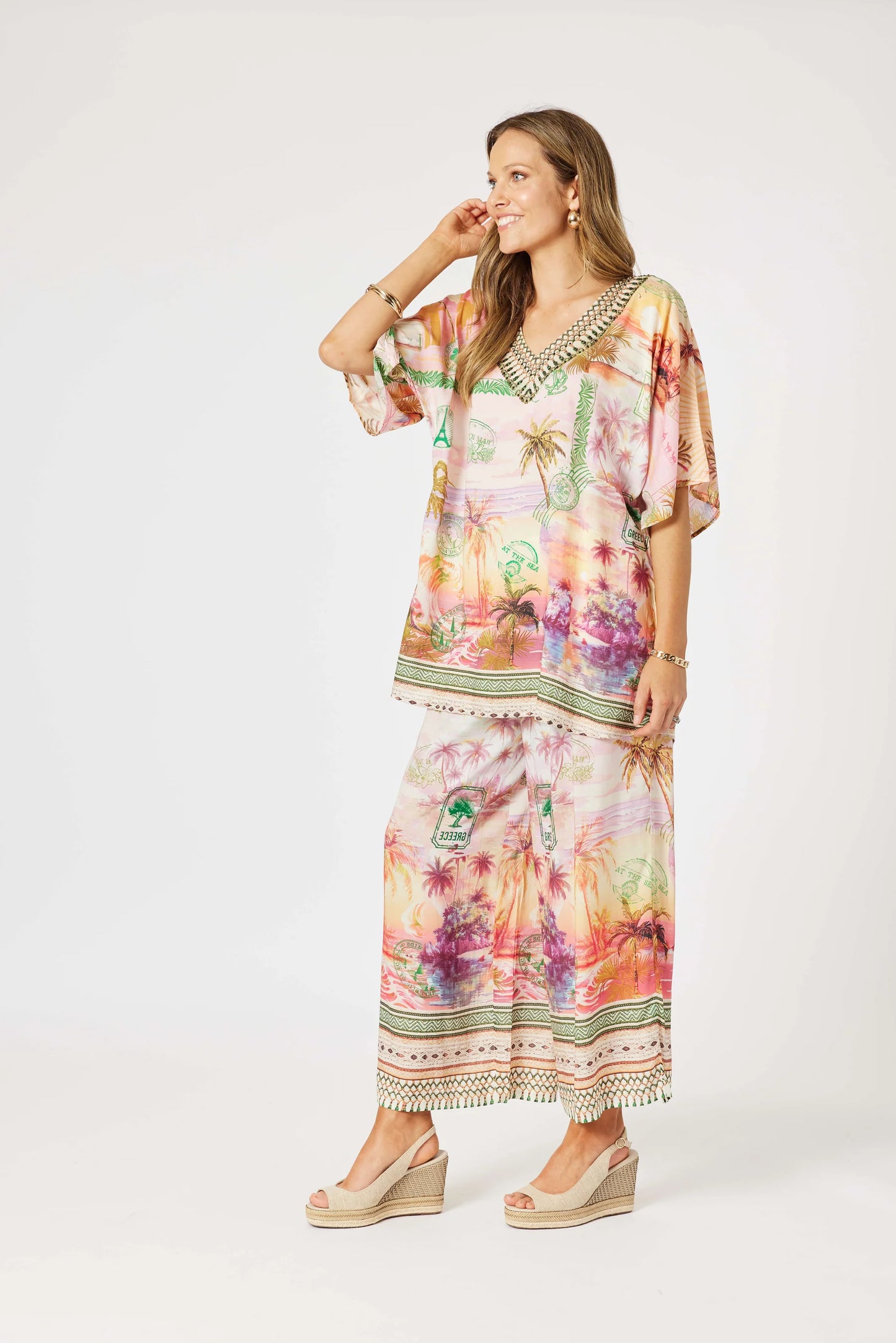 Passport V Neck Top