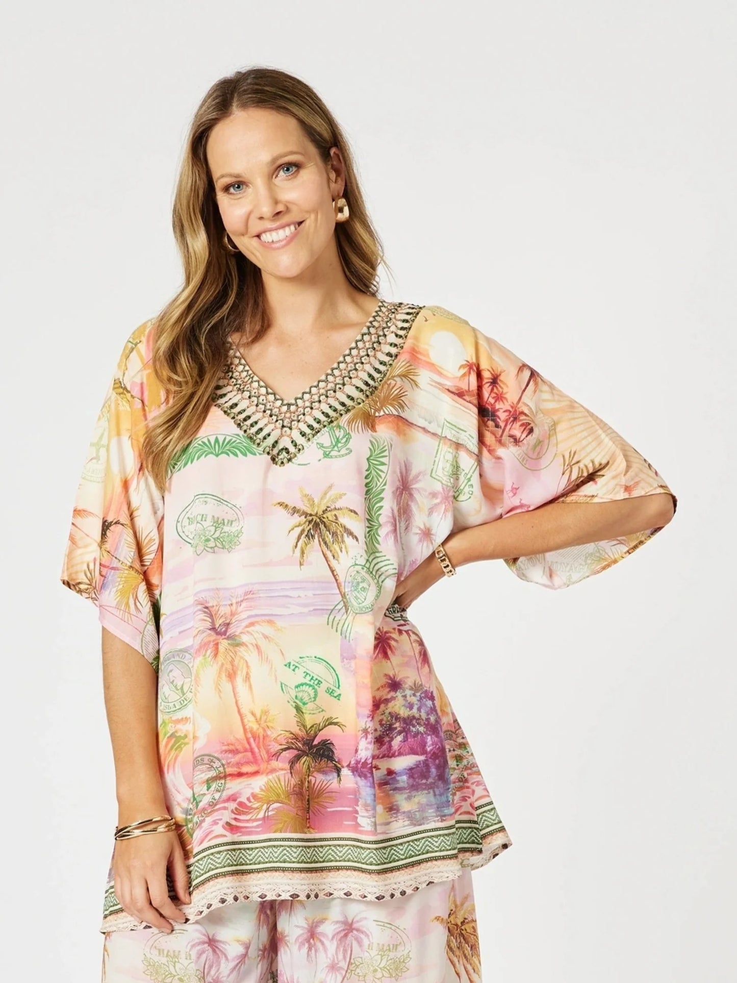 Passport V Neck Top