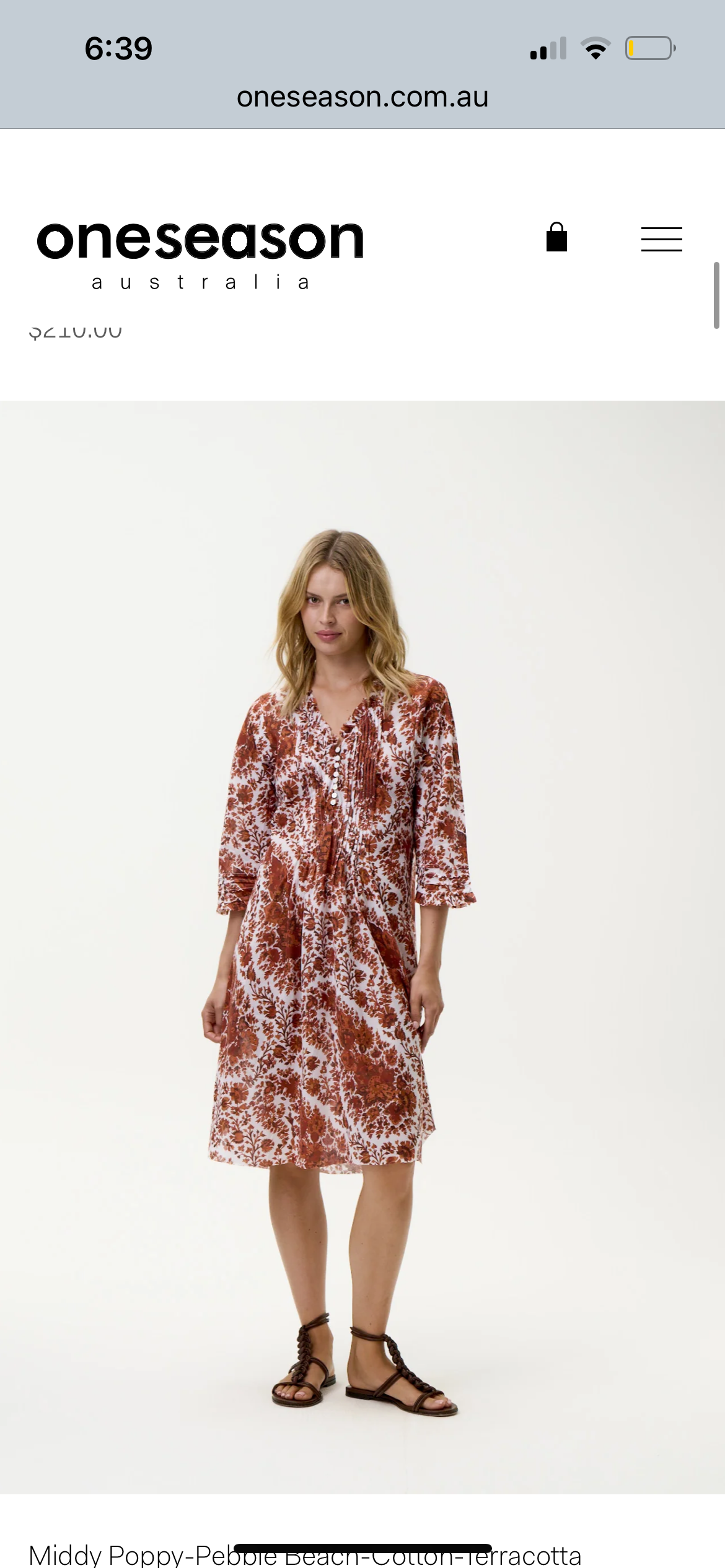 Middy Poppy-Pebble Beach-Cotton-Terracotta