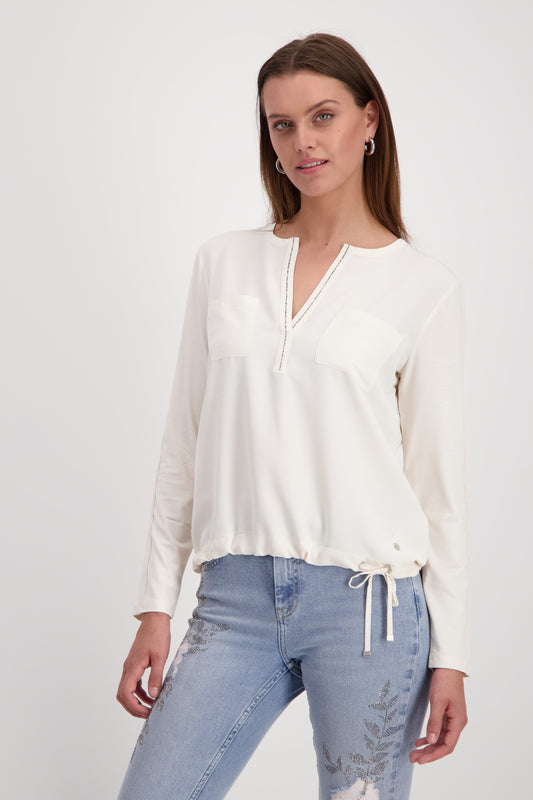 Round Neck Jersey Blouse