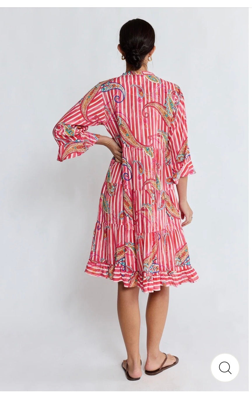 Hannah Tier Dress Melon