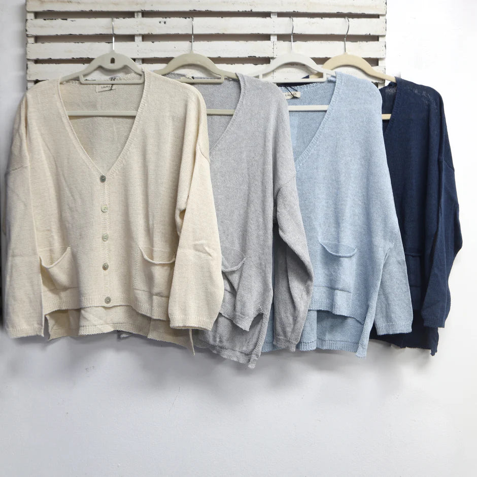 Cotton Blend Knit Cardi