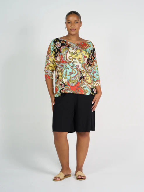 Camila 3/4 Sleeve Bamboo Top - Noosa Pucci
