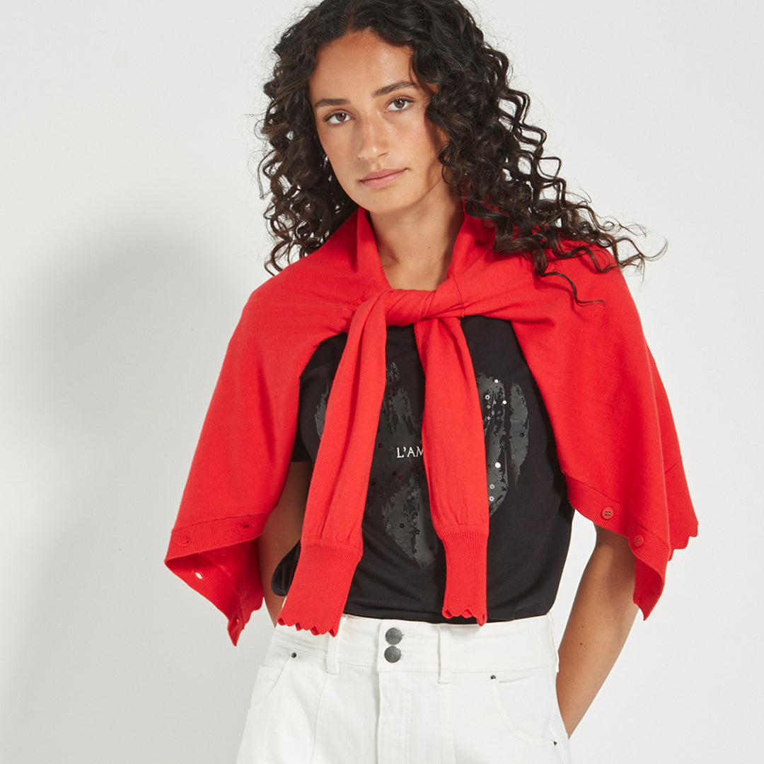 L'Amour Top White & Black