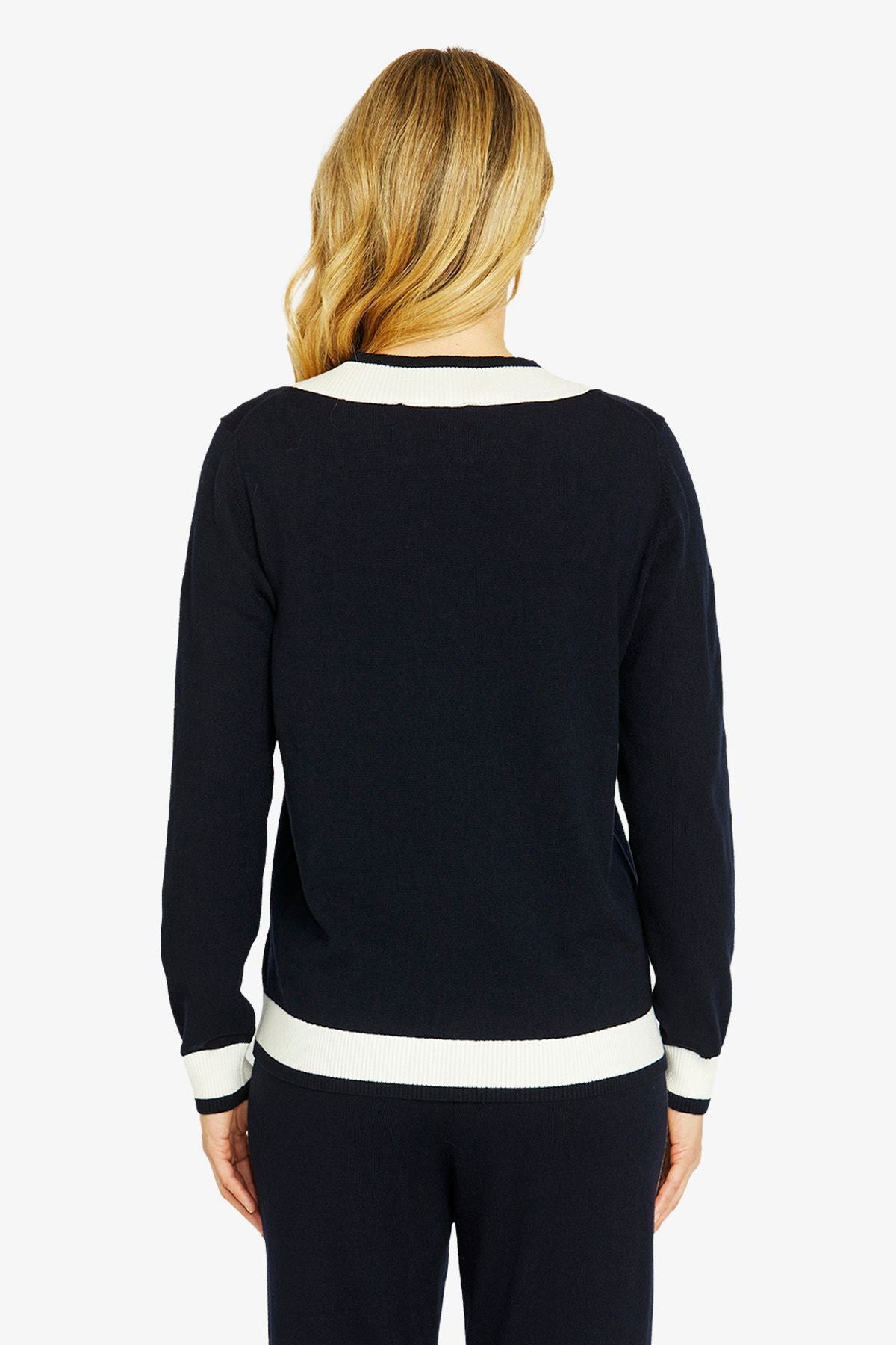 Taylor V Neck Tipped Pullover