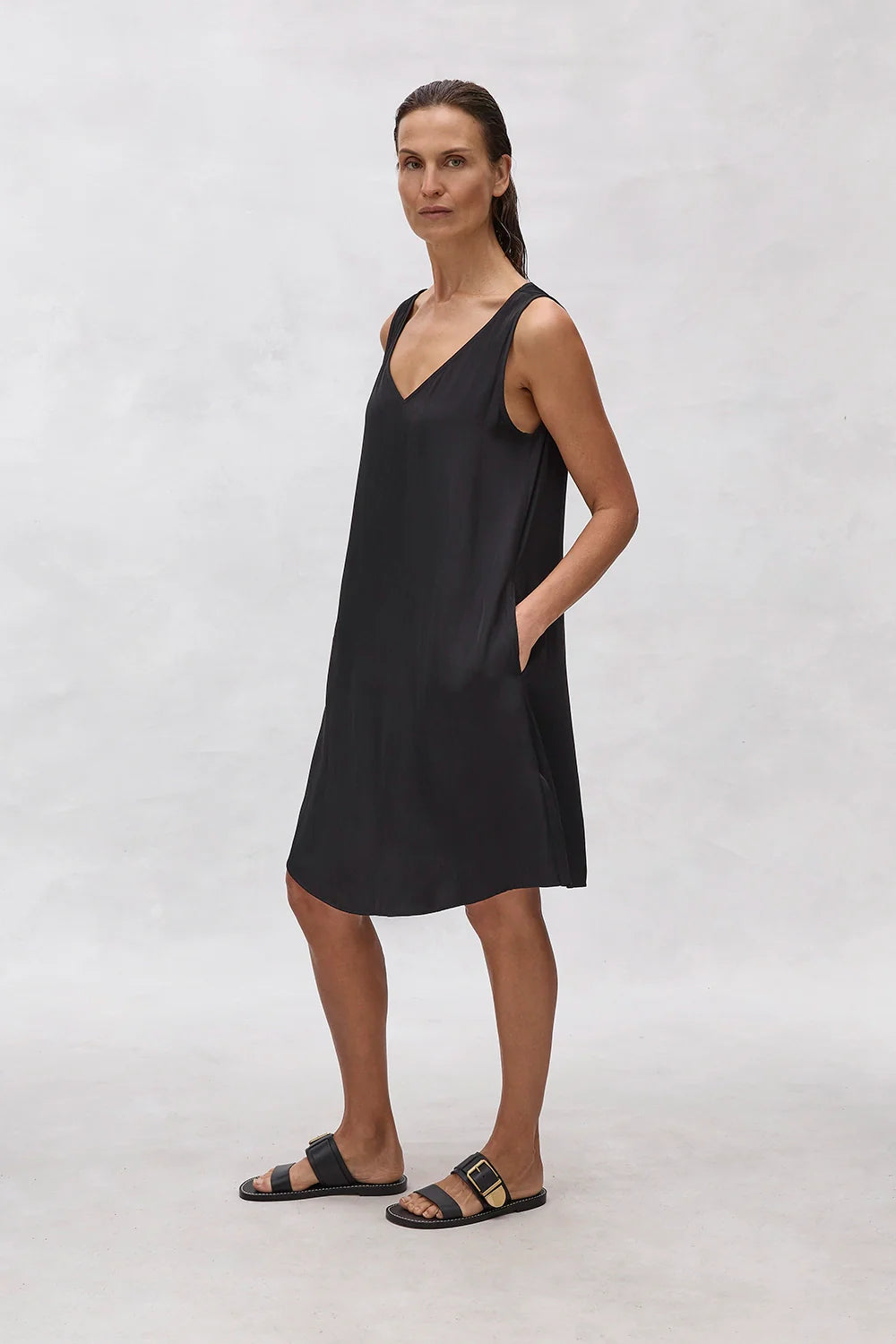 Audrey Dress Praline Panther Print
