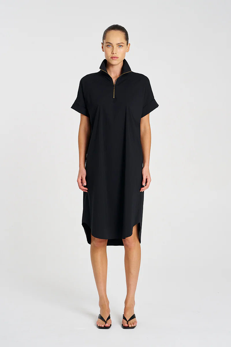 Half Zip Dress Biscotti Pre Order Oct delivery