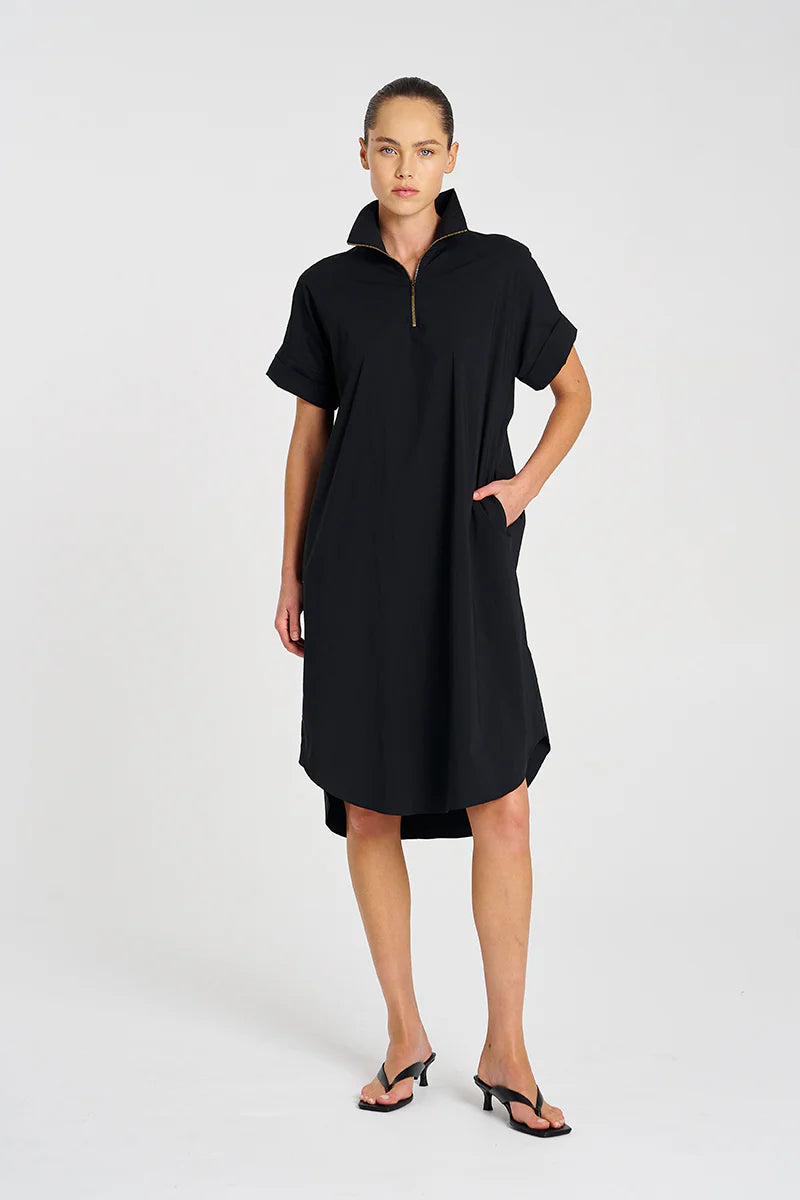 Half Zip Dress Biscotti Pre Order Oct delivery