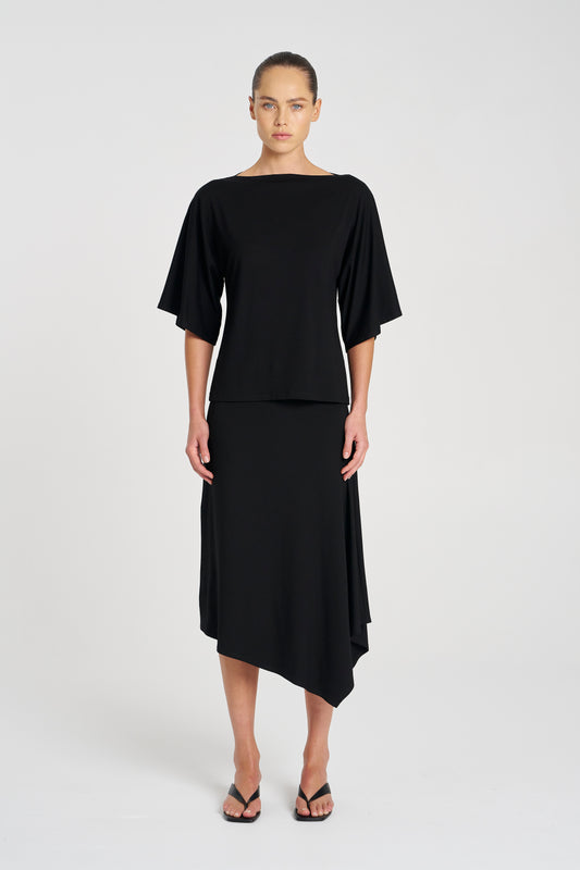 Slant Skirt Black or Hide Pre Order September