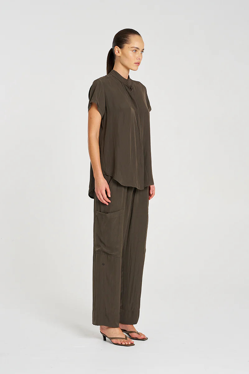 Soft Cargo Pant in Leather Pre Order Oct Delivery