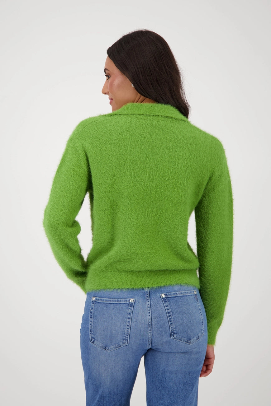 Monari Plush Polo Sweater | Cashmere