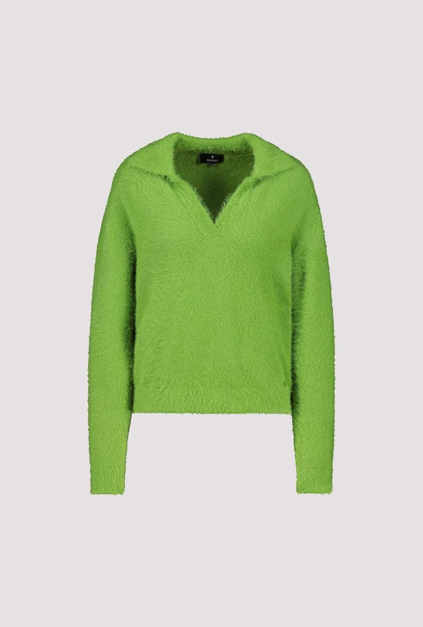 Monari Plush Polo Sweater | Cashmere