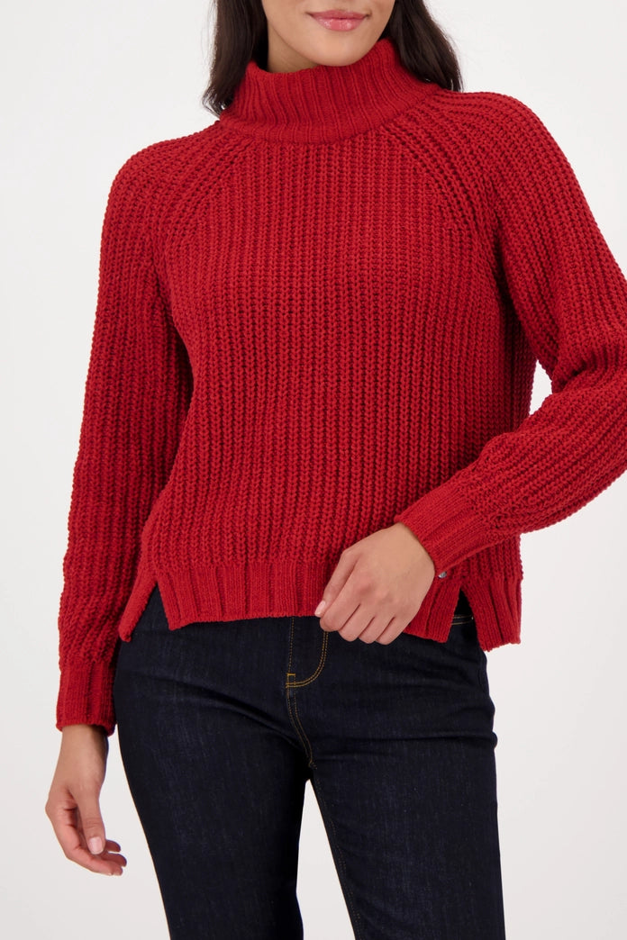 Chenille Sweater in Chimney Red