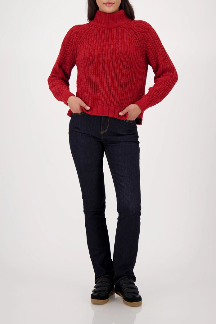 Chenille Sweater in Chimney Red