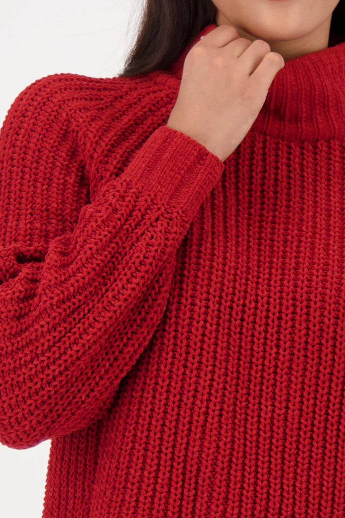 Chenille Sweater in Chimney Red