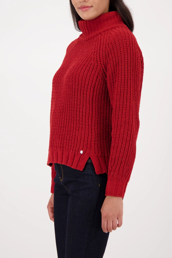 Chenille Sweater in Chimney Red