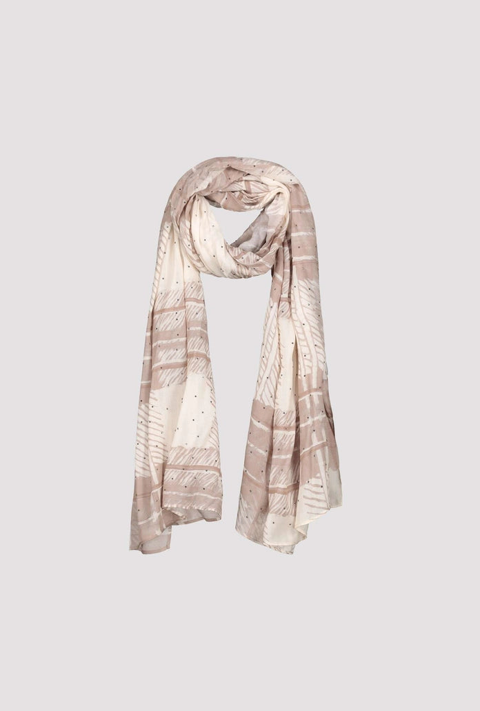 Monari- Check Allover-Truffle Print Scarf