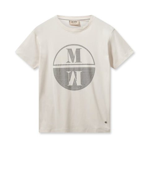 MM Vicci O-SS Stud Tee Ecru