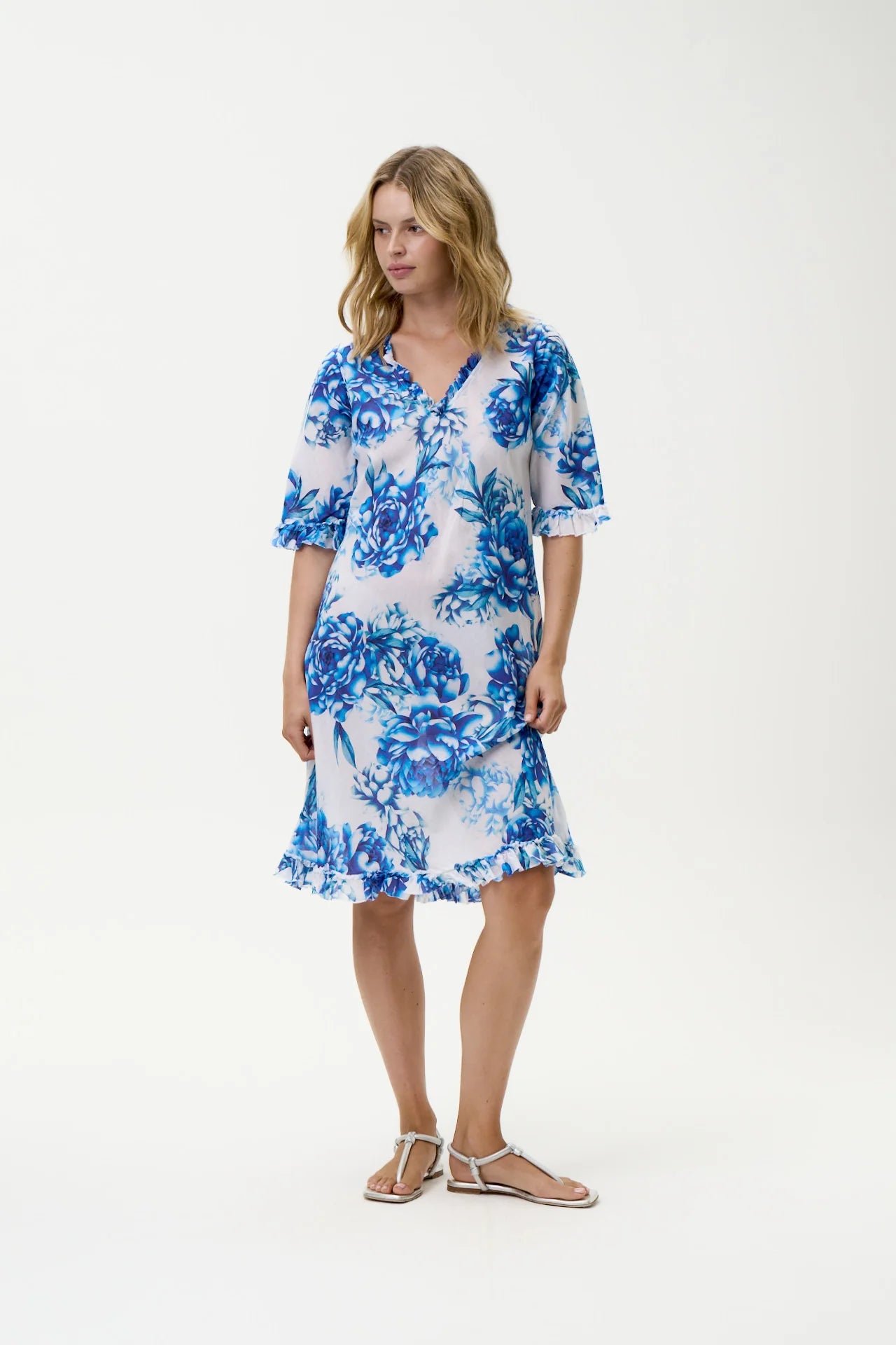 Middy Indi-Kefalonia-Cotton-Blue Roses