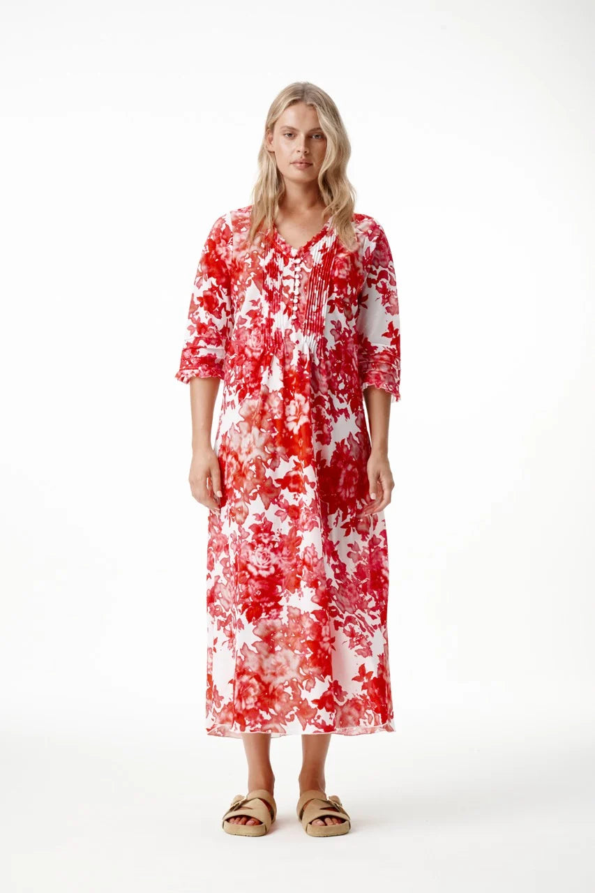 Long Poppy Rose Blanc-Cotton White