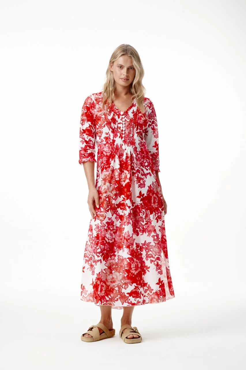 Long Poppy Rose Blanc-Cotton White