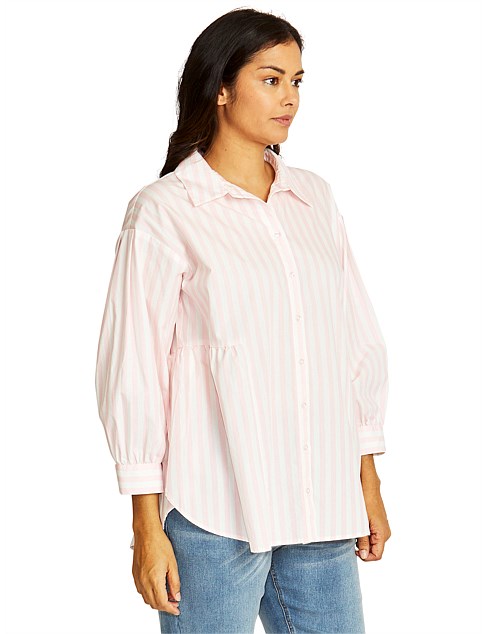 Elli Stripe Shirt Pink / White