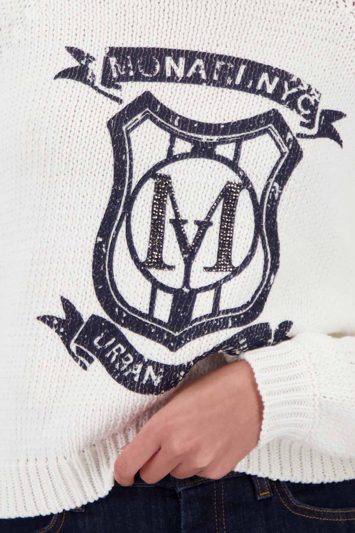 Off white Ribbon Emblem Sweater