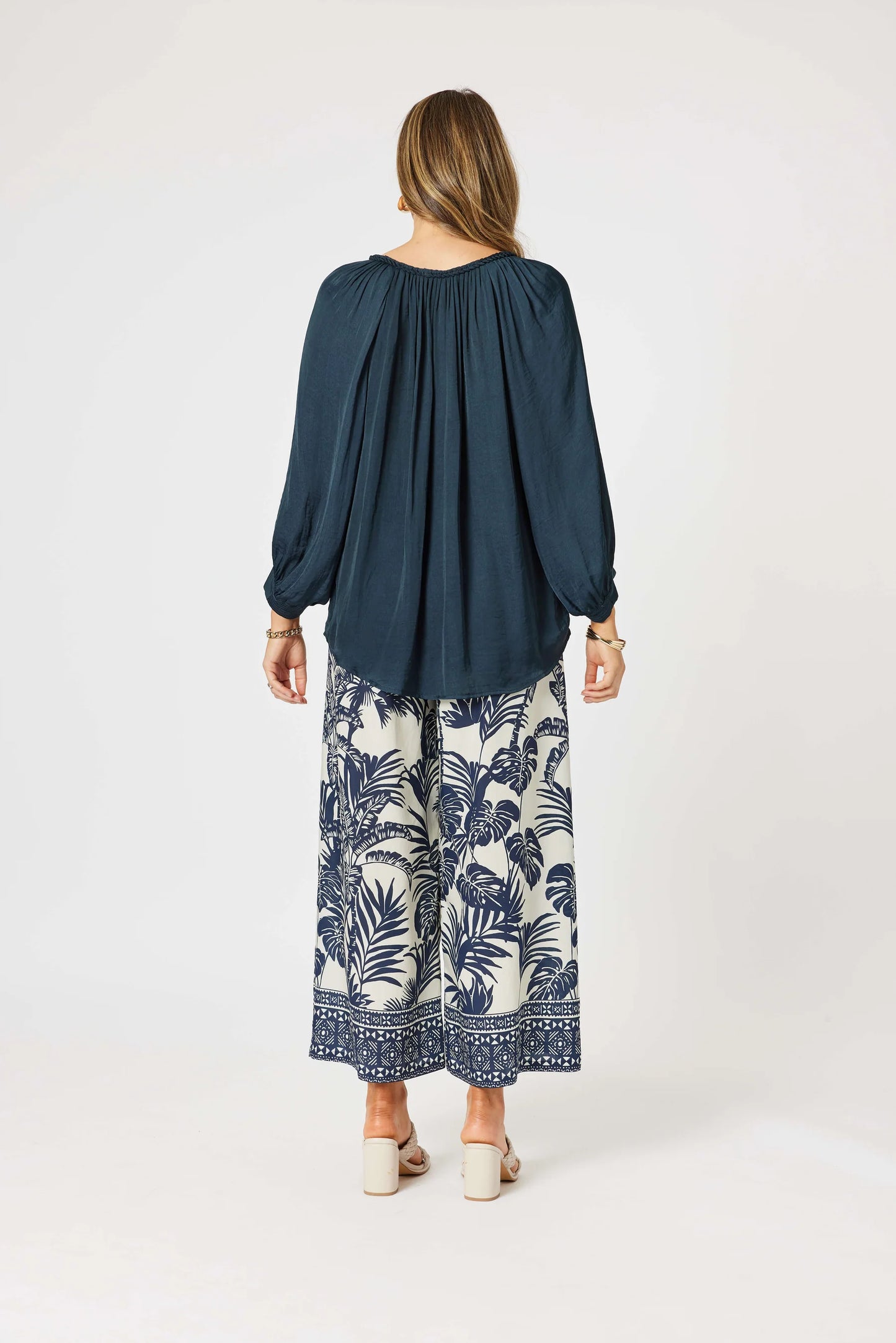 Palm Cove Pant - Navy Multi