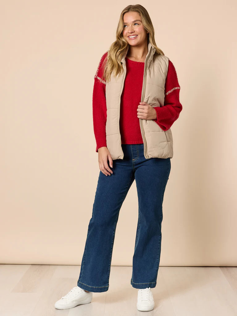 Alpine Vest Khaki & Ivory