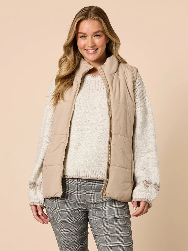 Alpine Vest Khaki & Ivory