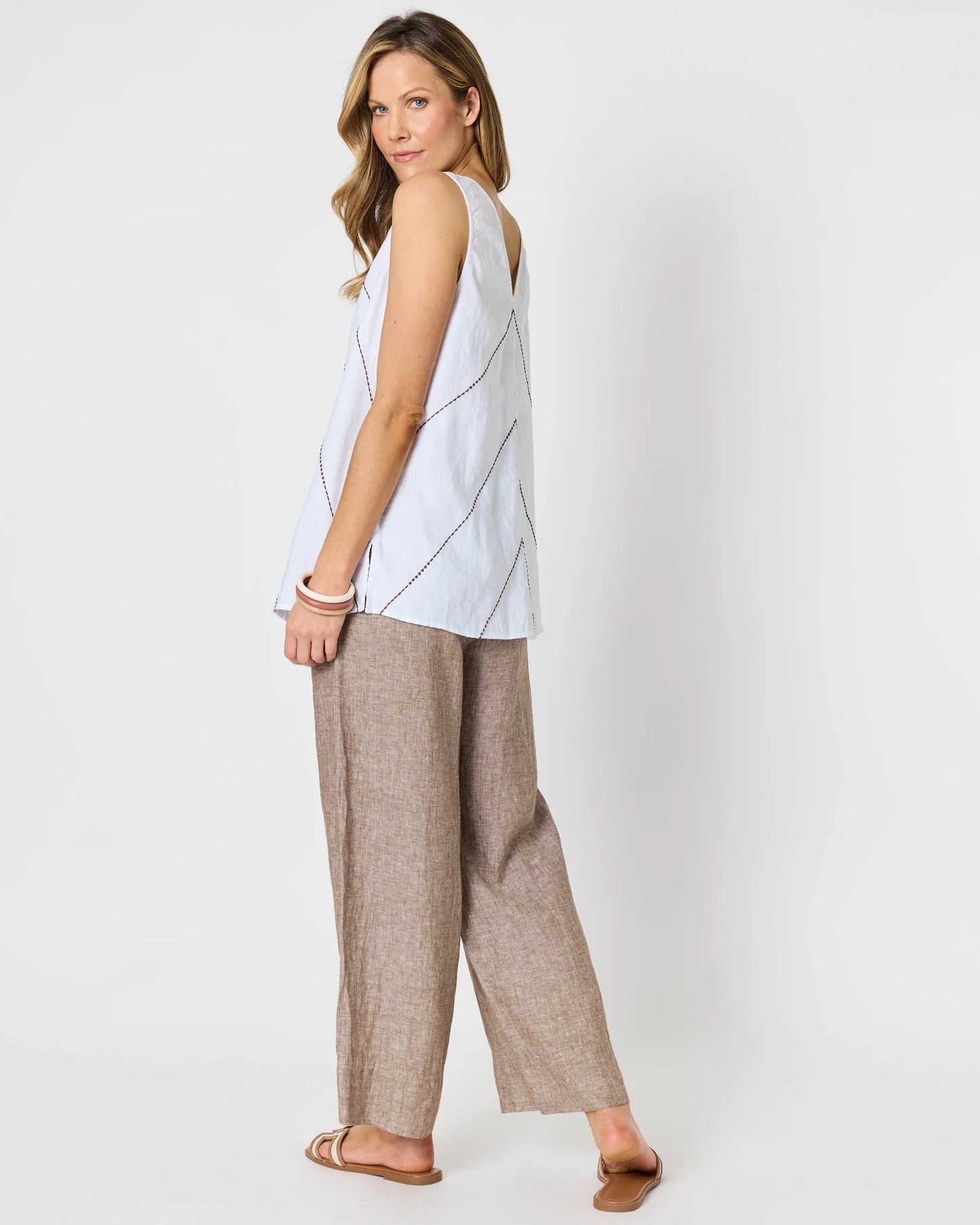 Haven Linen Pant Mocha