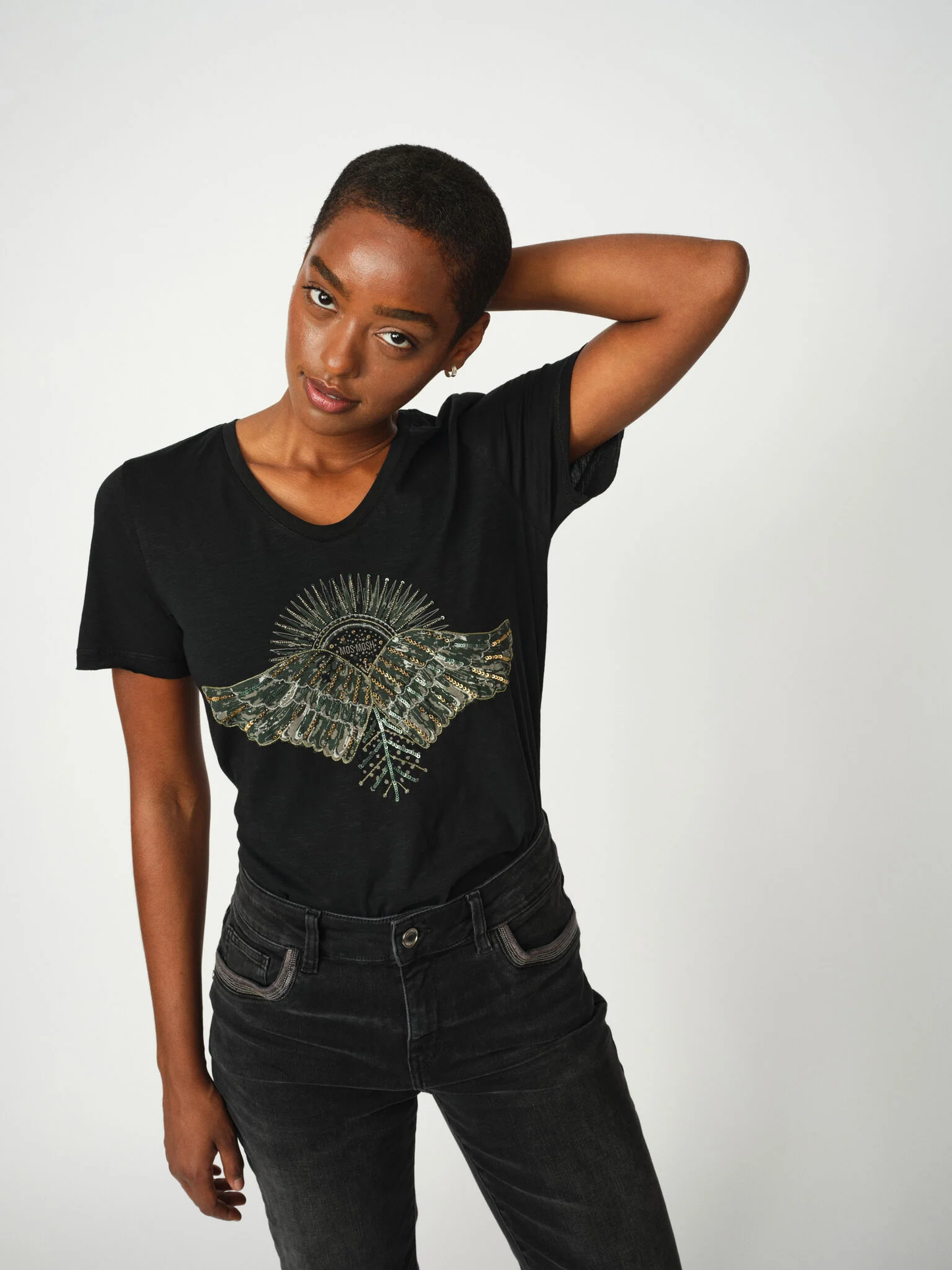 Nadine Deco Tee - Black
