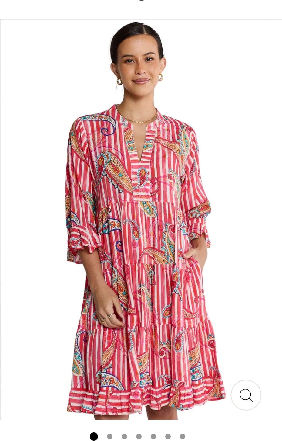 Hannah Tier Dress Melon