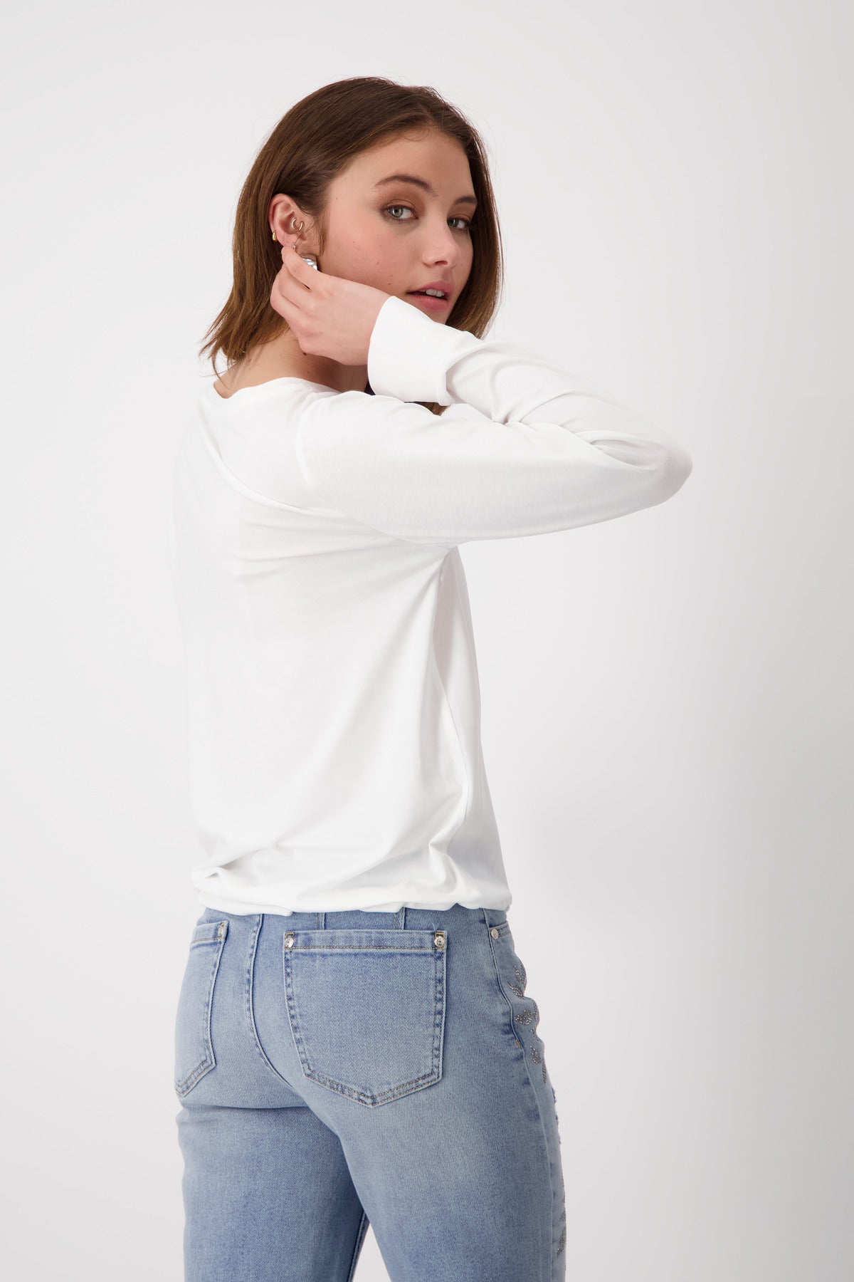 Round Neck Jersey Blouse