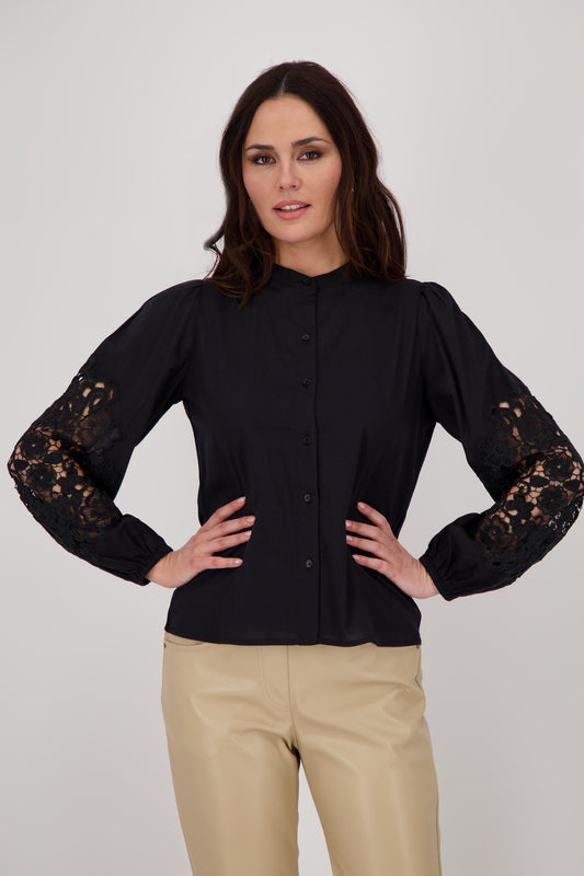 Lace On the Sleeve Shirt