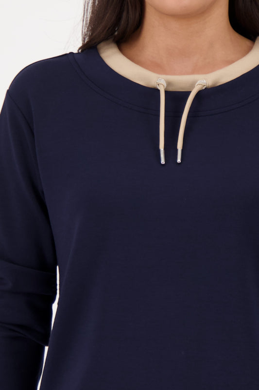 Blue Sweatshirt with dcorative detail