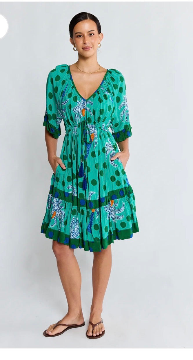 Blanch Dress Melon or Sea