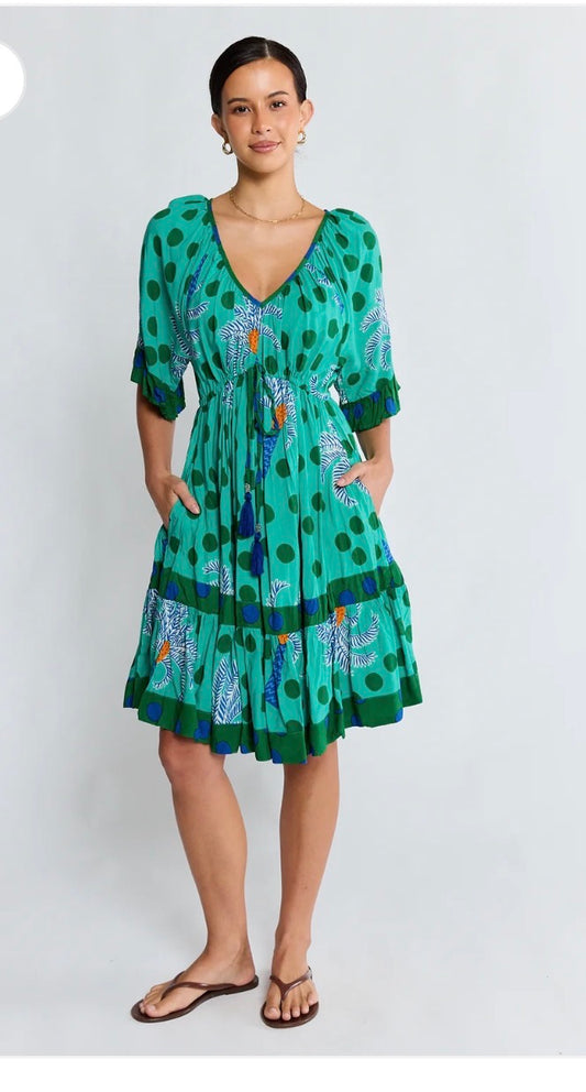 Blanch Dress Melon or Sea