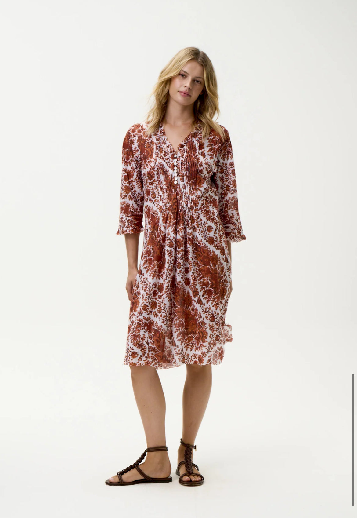 Middy Poppy-Pebble Beach-Cotton-Terracotta