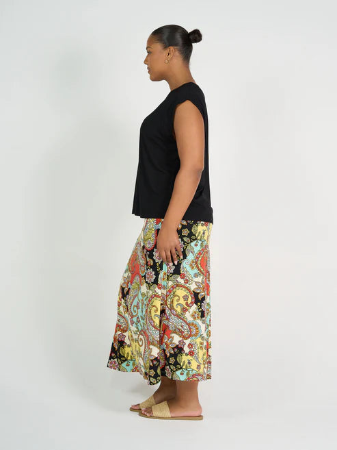 Donna Cap Sleeve Bamboo Tee Black