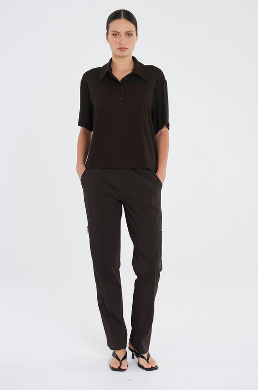 Zip Cargo Pant Fudge Pre Order Feb Delivery