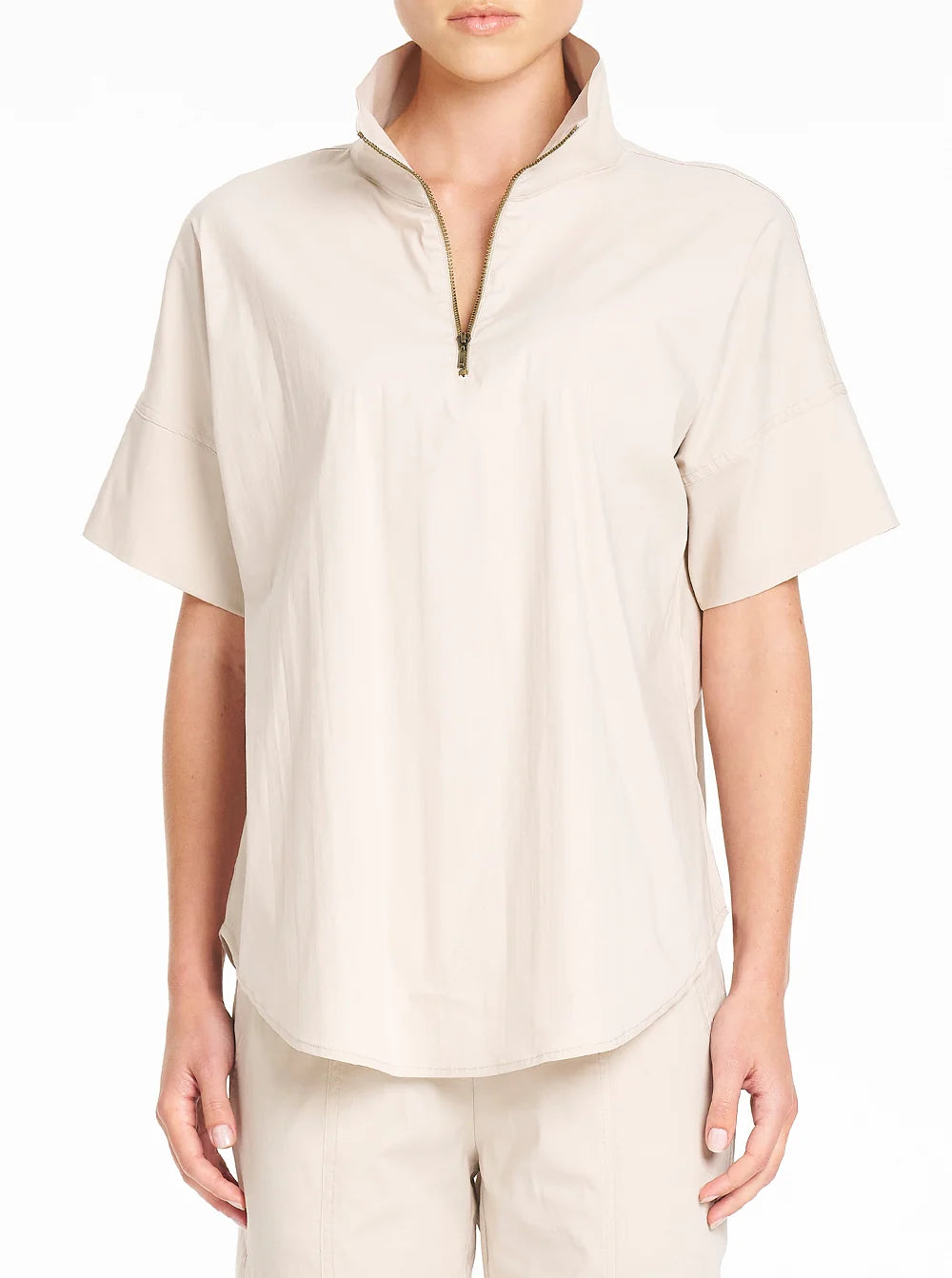 Half Zip Shirt in Hay Pre Order September delivery