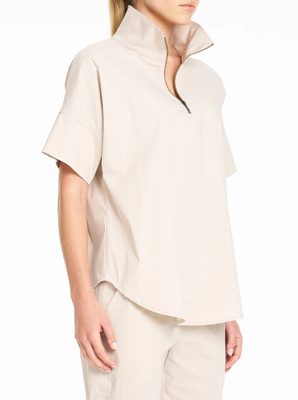 Half Zip Shirt in Hay Pre Order September delivery