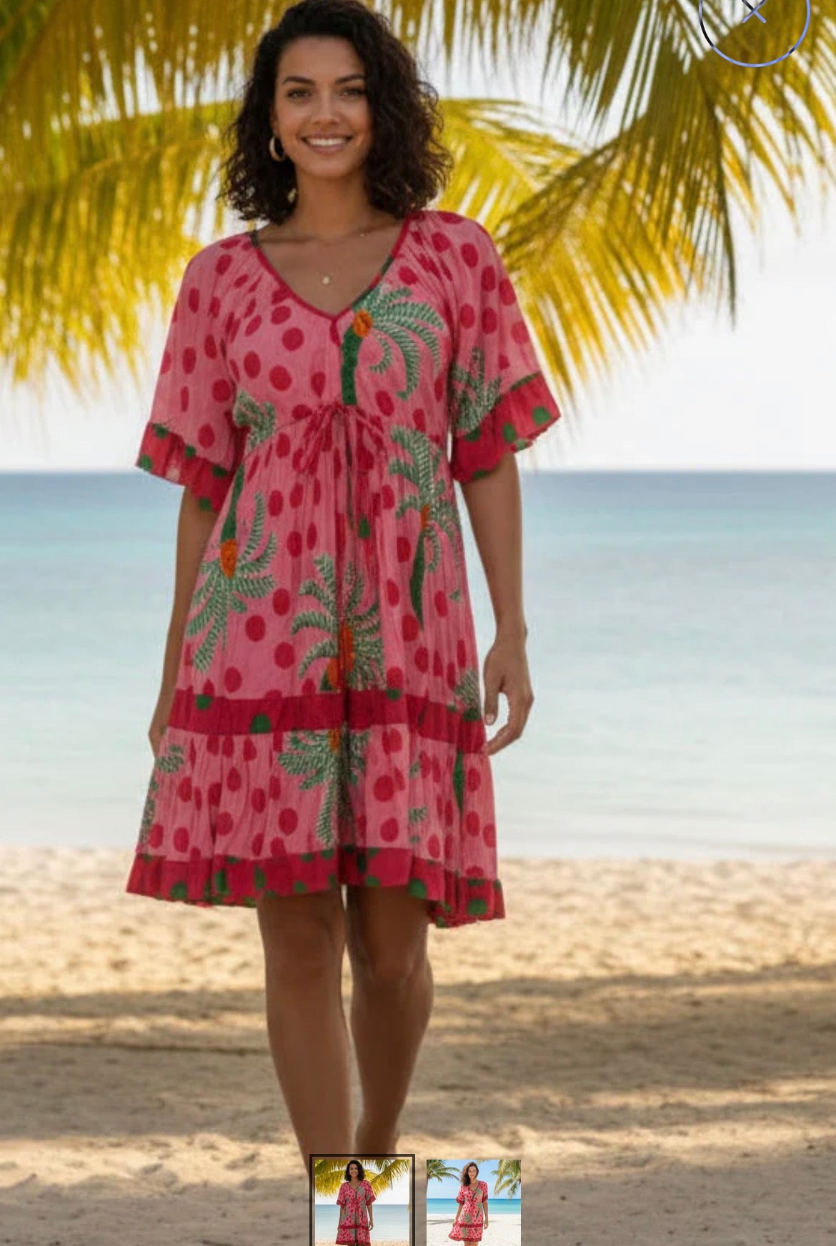 Blanch Dress Melon or Sea