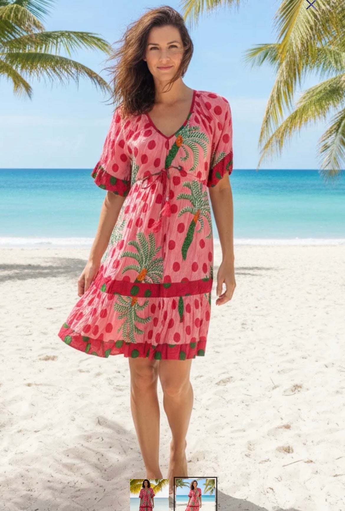 Blanch Dress Melon or Sea